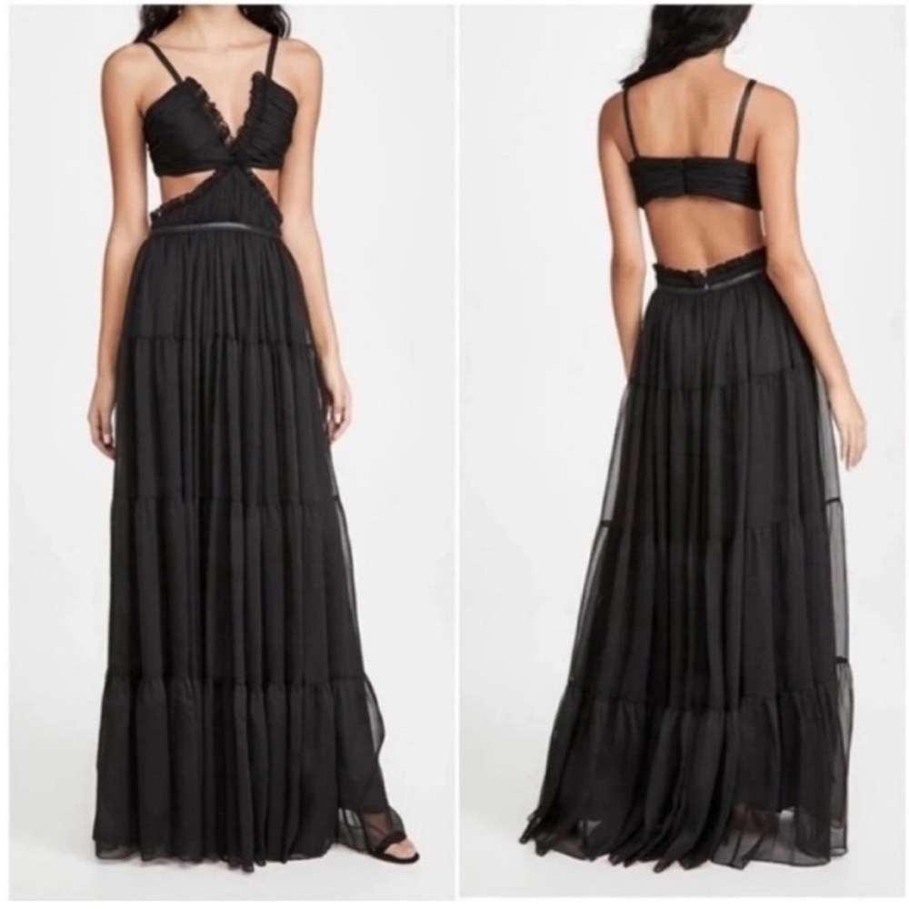 NWT Alexis Biharie Cutout Maxi Dress Black